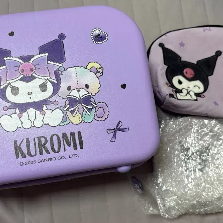 [BUNJANG] Kuromi Ready Bag, Plate, Pouch, Eye Mask, Sticker Bundle Set (New) / 쿠로미 레디백,접시,파우치,안대,스티커전부 새상품 일괄판매