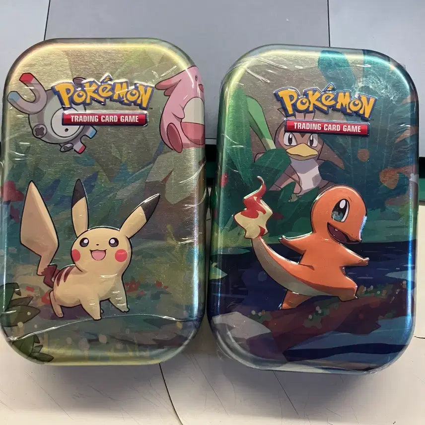 [BUNJANG] Pokemon Pikachu &amp; Charmander Mini Tins (North America) - Sealed / [7월발송] 북미 칸토 프렌즈 피카츄, 파이리 미니 틴 미개봉