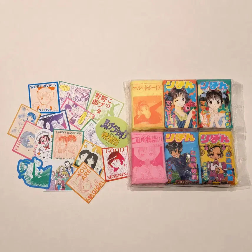 [BUNJANG] Ribbon Magazine 70th Anniversary Goods Tissue &amp; Sticker Bundle Set / 일괄) 일본 잡지 만화 리본 70주년 굿즈 미니 티슈 6종 스티커