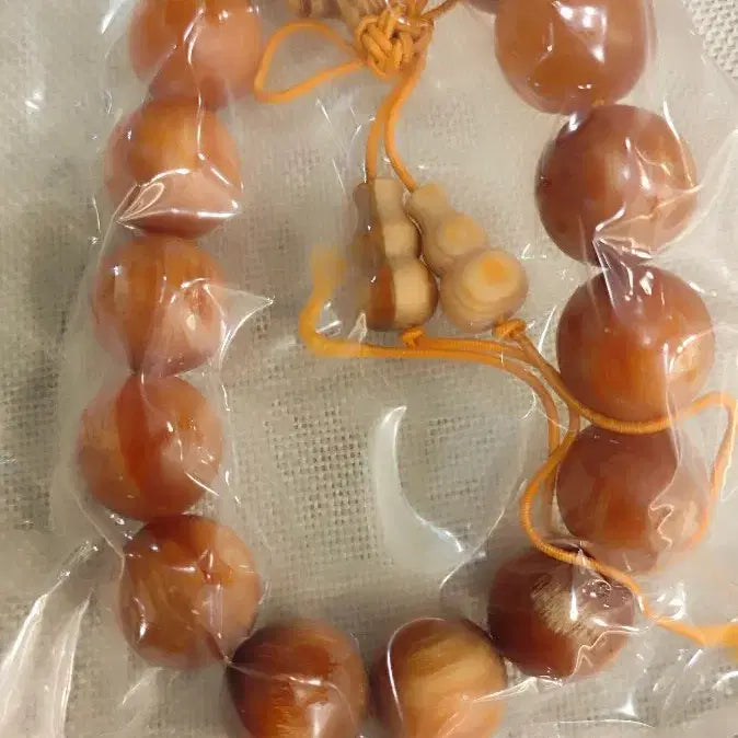 [BUNJANG] Baekdu Mountain Hwangbitgal Cham Song Wood 15mm Prayer Beads / 백두산 자황빛갈 참송 전만유 송명자 15mm