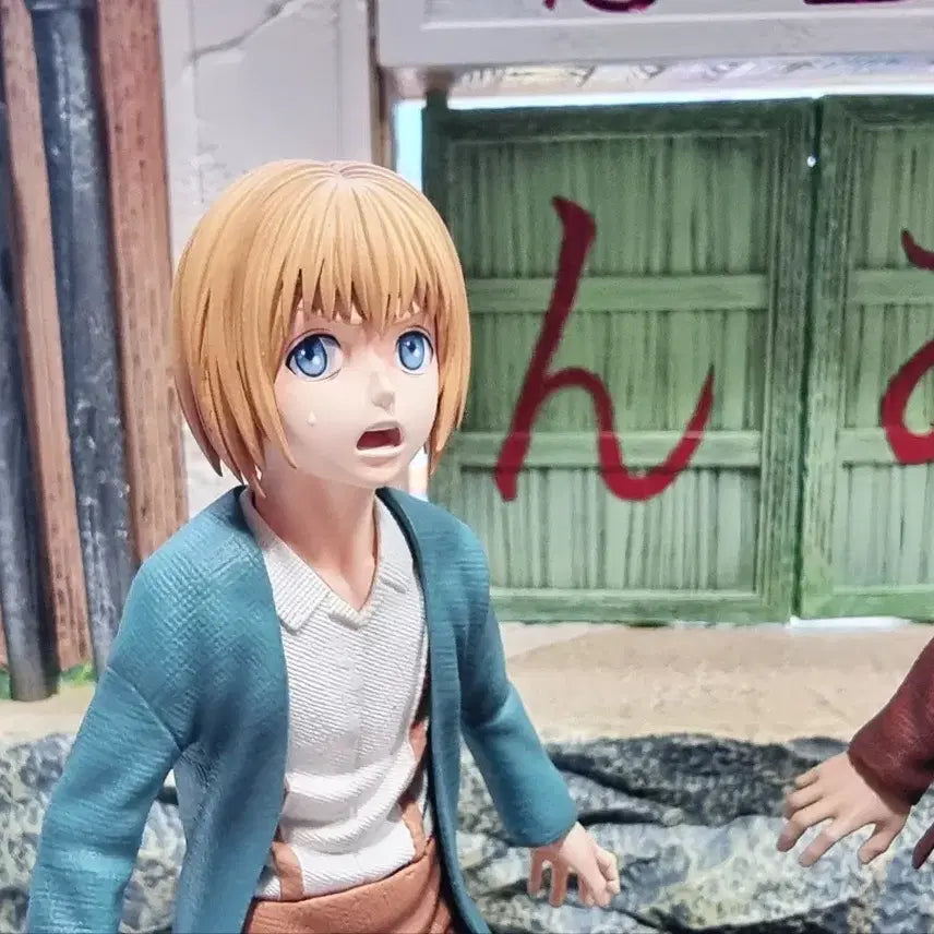 [BUNJANG] Comic Hero Attack on Titan Eren, Armin, Mikasa Childhood Resin Figurine / 진격의거인 에렌,아르민,미카사 어린시절(Comic hero 레진피규어)