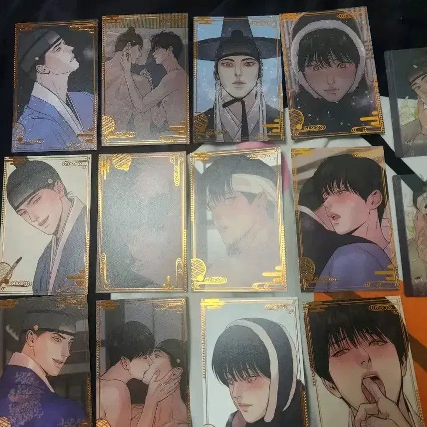 [BUNJANG] Painter of the Night Illustration Postcards Set (12 types) + Transparent Postcards Set (2 types) / 야화첩 대만판 특전 엽서 12종 투명 엽서 2종