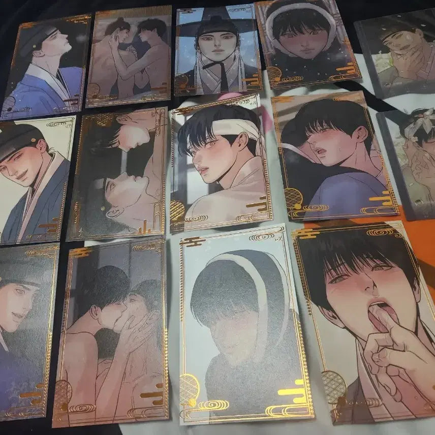 [BUNJANG] Painter of the Night Illustration Postcards Set (12 types) + Transparent Postcards Set (2 types) / 야화첩 대만판 특전 엽서 12종 투명 엽서 2종