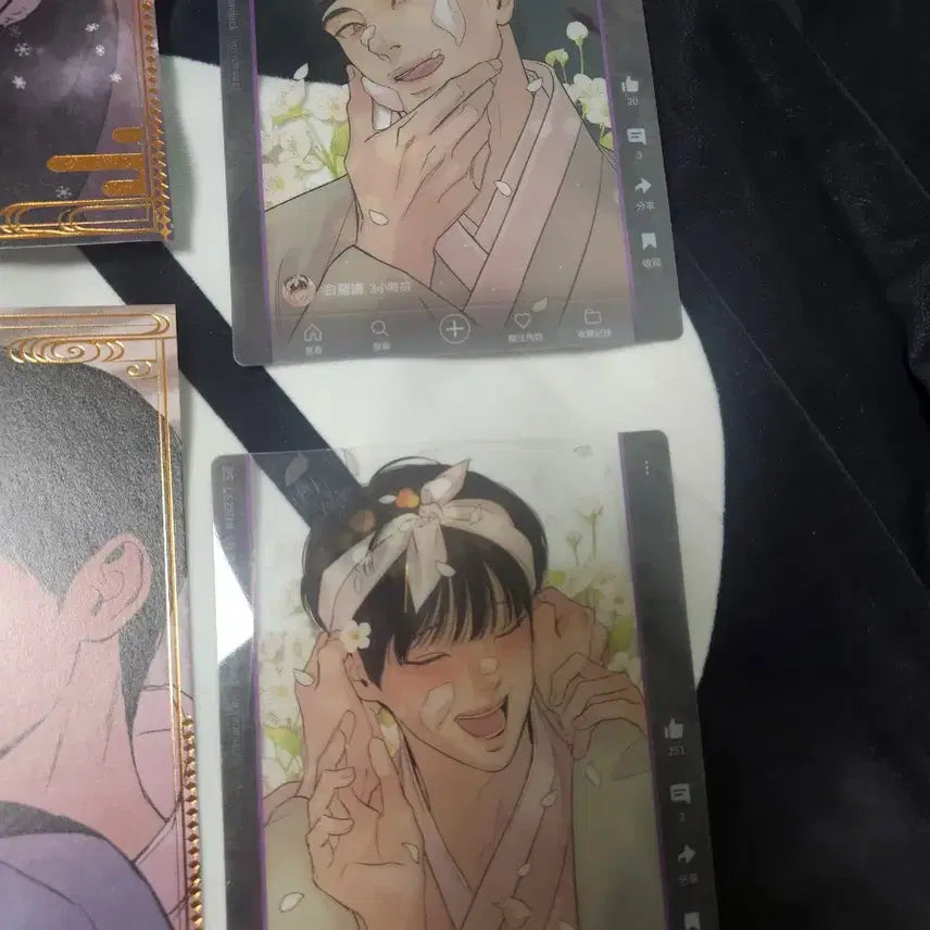 [BUNJANG] Painter of the Night Illustration Postcards Set (12 types) + Transparent Postcards Set (2 types) / 야화첩 대만판 특전 엽서 12종 투명 엽서 2종