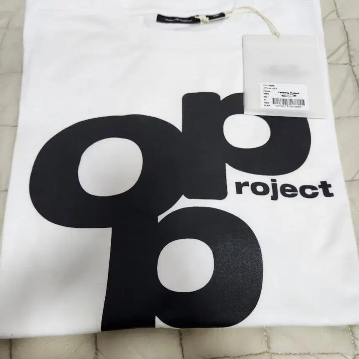 [BUNJANG] Opening Project OPP Logo Short Sleeve T-Shirt - White, Size M / [미착용&amp;새제품/반택무] 정품 오프닝프로젝트 OPP로고 반팔티 M