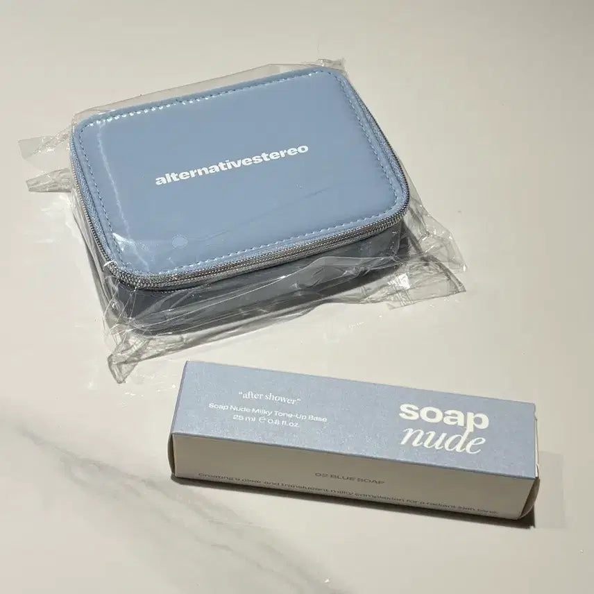 [BUNJANG] Alternative Stereo Tone-up Base 02 Blue Soap + Soap Pouch / 얼터너티브스테레오 톤업베이스 02블루솝 + 솝 파우치