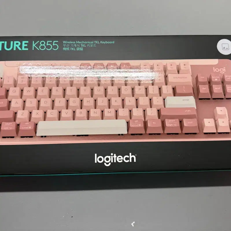 [BUNJANG] Logitech Signature K855 Wireless Mechanical Keyboard Tactile Switches Rose Pink / (미개봉 택포)로지텍 시그니처 K855 무선 키보드 적축 로즈핑크