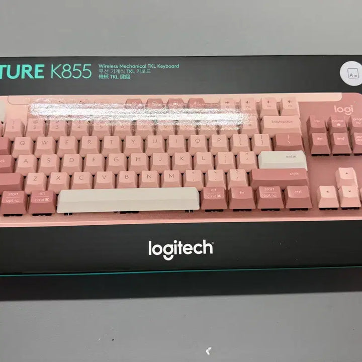 [BUNJANG] Logitech Signature K855 Wireless Mechanical Keyboard Tactile Switches Rose Pink / (미개봉 택포)로지텍 시그니처 K855 무선 키보드 적축 로즈핑크