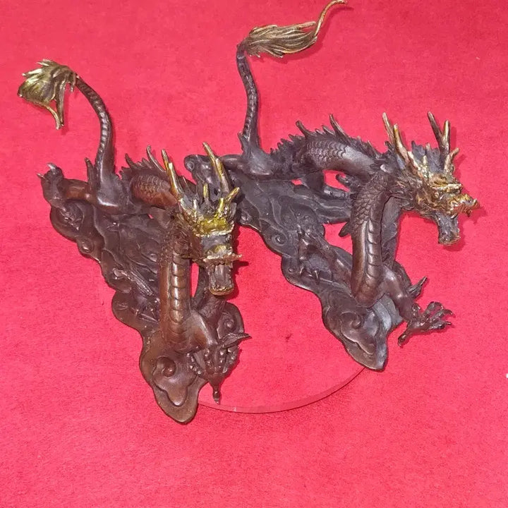 [BUNJANG] Antique Pair of Twin Dragons Sculpture (GuGuJak) / 명품 구구작.세월의 숨결을 담은 쌍용&