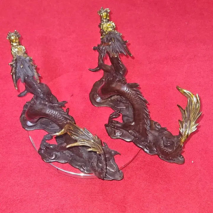 [BUNJANG] Antique Pair of Twin Dragons Sculpture (GuGuJak) / 명품 구구작.세월의 숨결을 담은 쌍용&