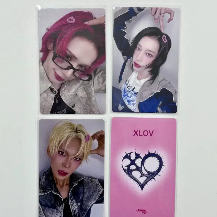 [BUNJANG] Xlov Lui Hyun Heart Pin POB Photocard / (4장 set) 엑스러브 xlov 하트핀 미공포 포카 pobs poca