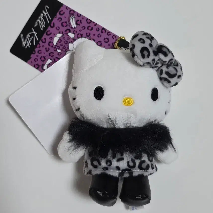 [BUNJANG] Sanrio Hello Kitty MC Collection Animal Leopard Mascot Keychain Doll / (최종가)헬로키티 일본 정품 MC컬렉션 애니멀 블랙 마스코트 판매해요!