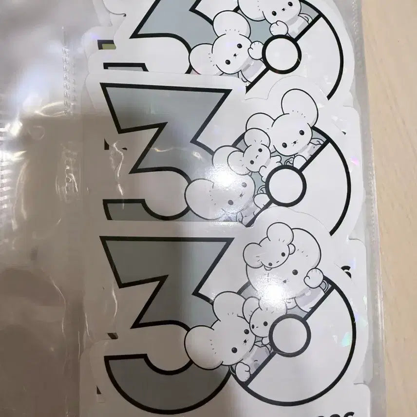 [BUNJANG] Pokemon 30th Anniversary Logo Sticker - Furret &amp; Sentret Bundle Set / 포켓몬 30주년 로고 스티커 두리쥐 파밀리쥐 일괄