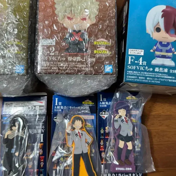 [BUNJANG] My Hero Academia F Prize Soft Vinyl Figures &amp; I Prize Rubber Charms / 나히아 F상 소프비3종 지로, 아이자와, 세로 러버참