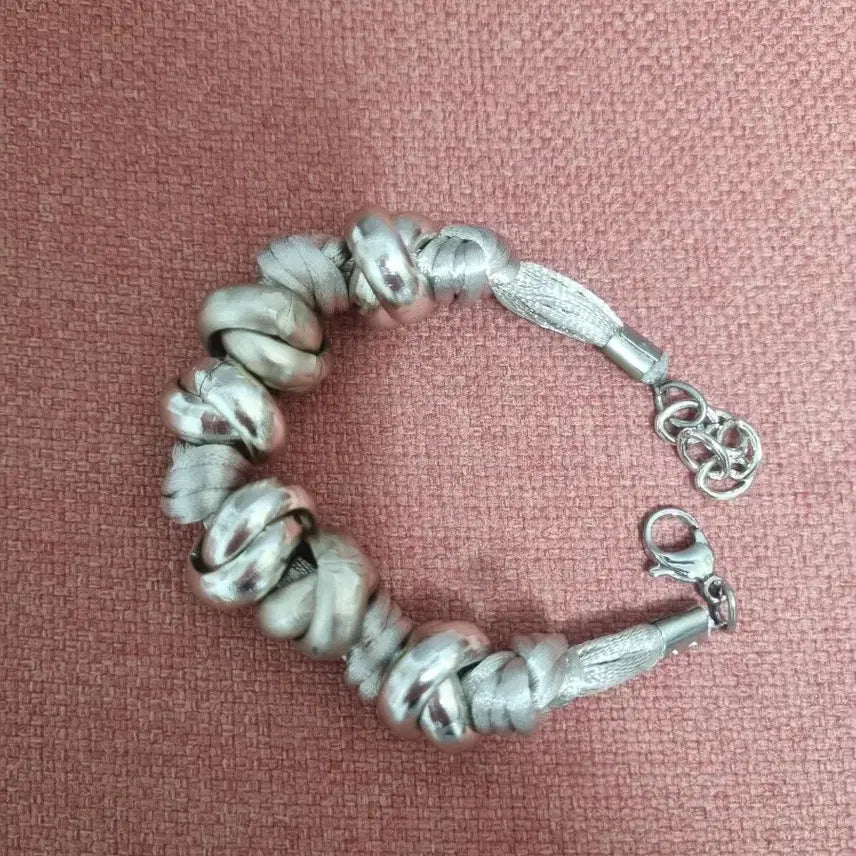 [BUNJANG] Silver Knot Bracelet / 실버 매듭 팔찌
