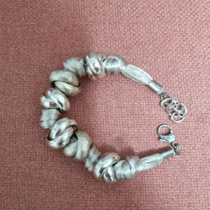 [BUNJANG] Silver Knot Bracelet / 실버 매듭 팔찌