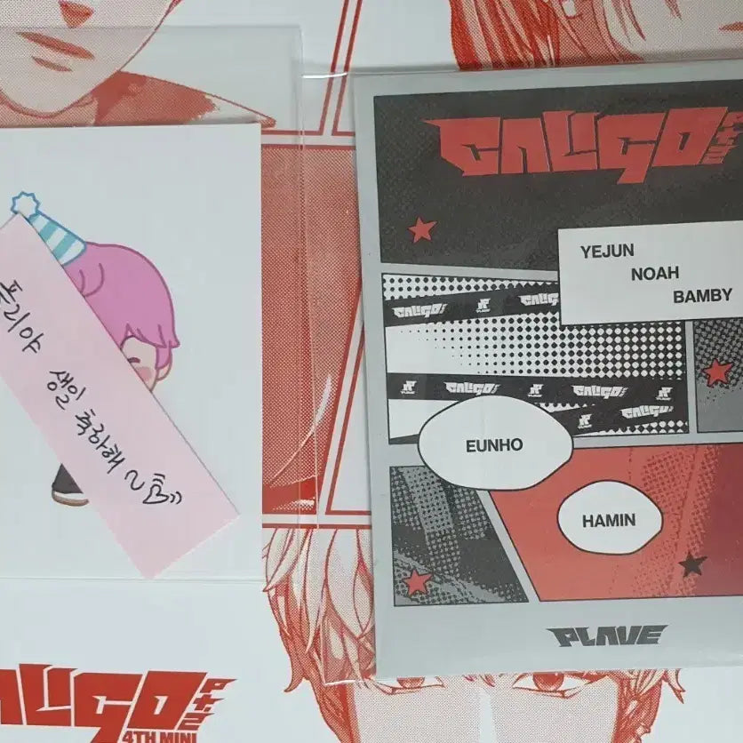 [BUNJANG] PLAVE Bambi Set Fortune Message Card Bundle Set + Photocard Pack / 십카페 포춘 메시지 플리 쪽지 (밤비 세트) + 포카팩 일괄