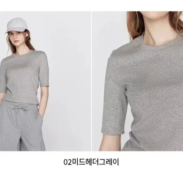 [BUNJANG] Giordano 5-Minute Sleeve T-Shirt / 지오다노 5부 반팔티셔츠