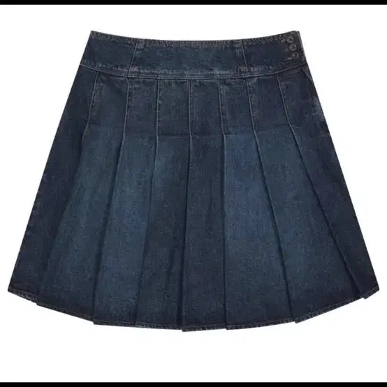 [BUNJANG] KOSEIO Denim Pleated Skirt (Size 1) / 코이세이오 데님 플리츠 스커트 (1 사이즈)