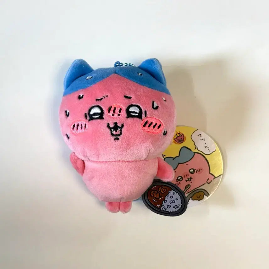 [BUNJANG] Chiikawa Spicy Curry Hachiware Mascot Keychain / 치이카와 매운카레 하치와레 마스코트 인형 키링