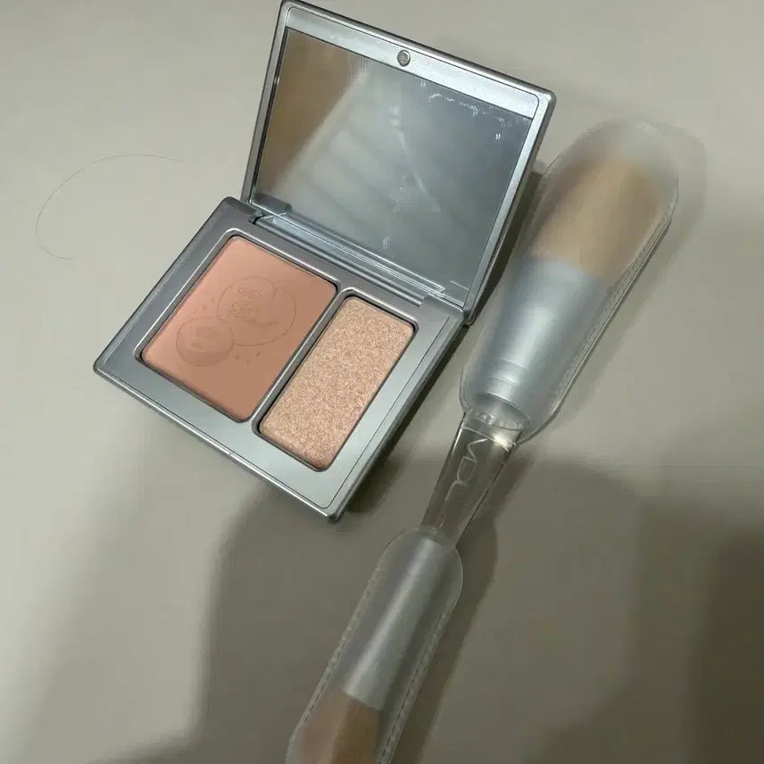 [BUNJANG] VDL Cheek Stain Blusher Dual 17 Mellow Scene with Dual Brush / [새상품] vdl 치크스테인 블러셔 듀얼 17 멜로우씬 + 듀얼 브러쉬