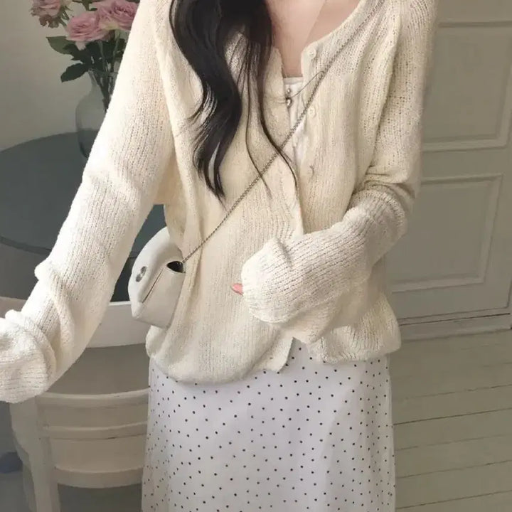 [BUNJANG] Amoroso Long Sleeve Button Cardigan / 브리즈 루즈 썸머 버튼 긴팔 가디건 에이블리 아모로소