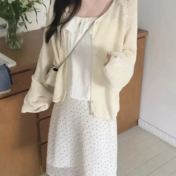 [BUNJANG] Amoroso Long Sleeve Button Cardigan / 브리즈 루즈 썸머 버튼 긴팔 가디건 에이블리 아모로소