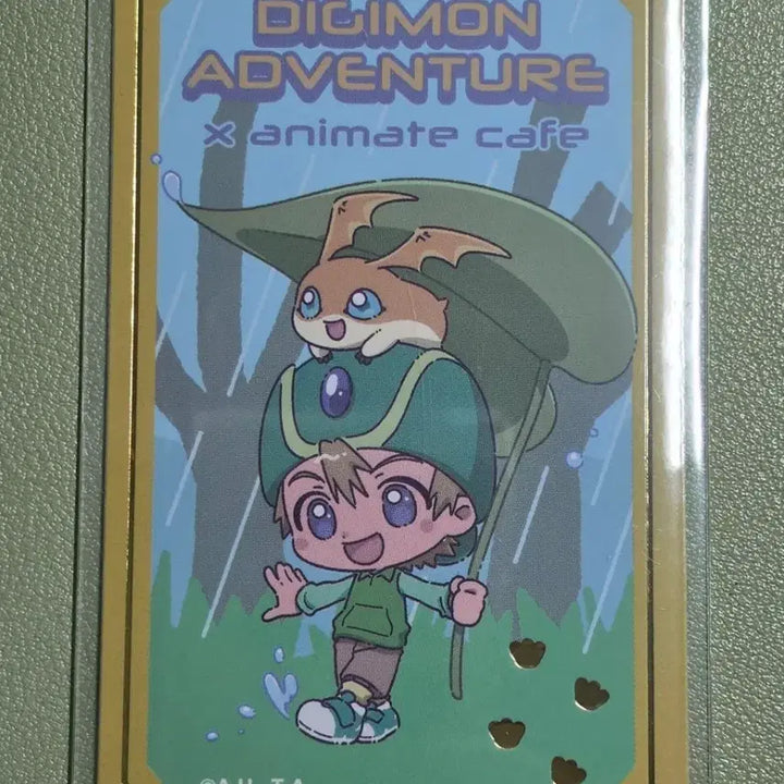 [BUNJANG] Digimon Cafe Random Goods Gold Foil Photocard Ruki &amp; Palmon / 애니메이트 디지몬 카페 랜덤 굿즈 금박 포토카드 리키 파닥몬 판매