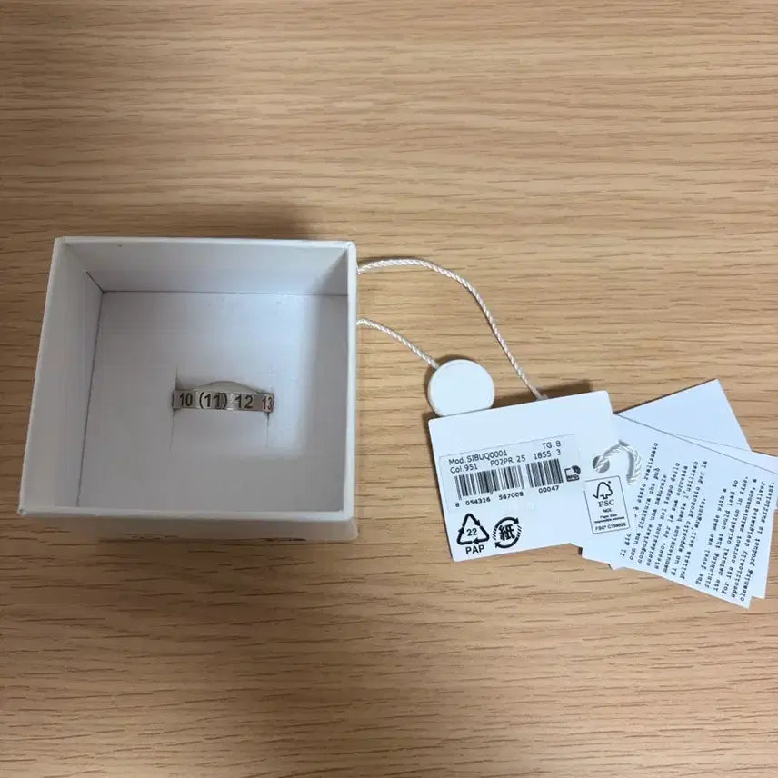 [BUNJANG] Maison Margiela Numerical Ring Silver Size 8 / 마르지엘라_뉴메리컬 넘버링 반지_실버_8호
