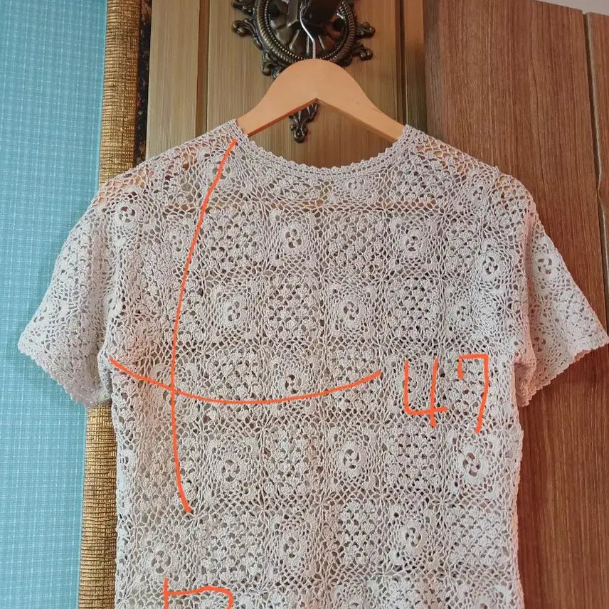 [BUNJANG] Handmade Knit Cardigan Beige / 핸드메이드))뜨개 가디건
