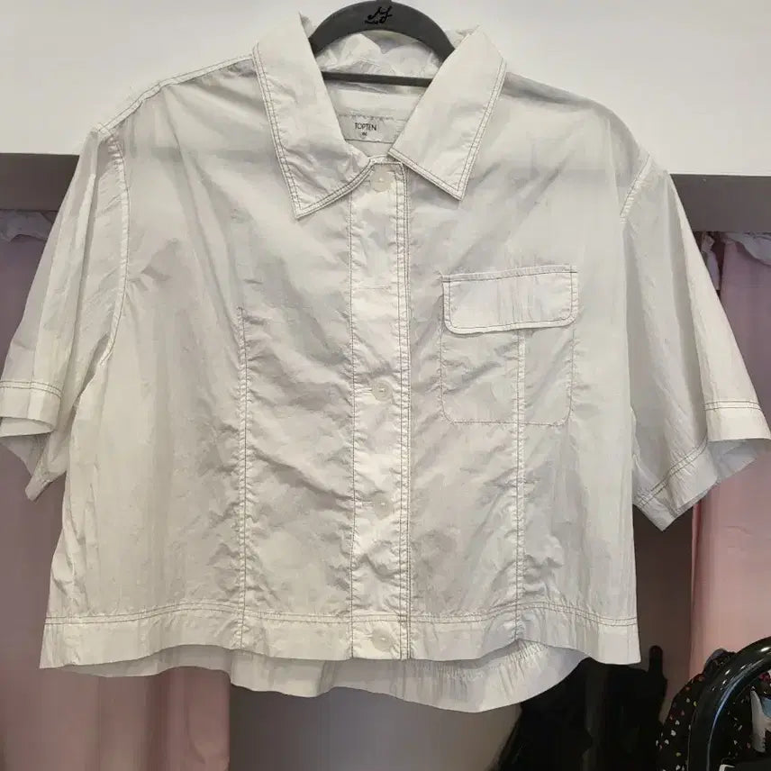 [BUNJANG] TOPTEN White Short Sleeve Shirt Size 100 / 탑텐 반팔 셔츠 화이트