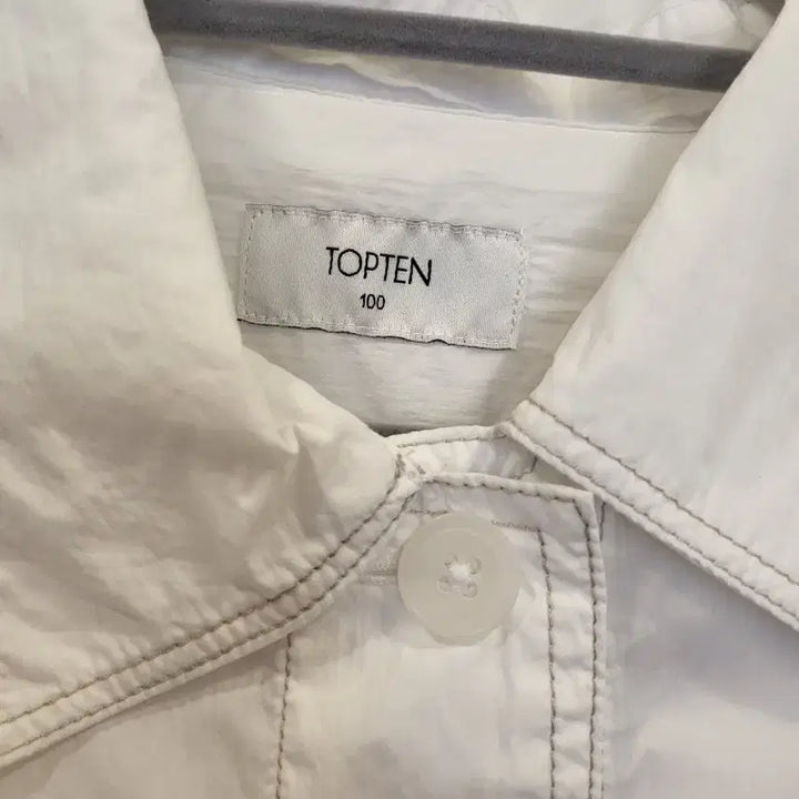 [BUNJANG] TOPTEN White Short Sleeve Shirt Size 100 / 탑텐 반팔 셔츠 화이트