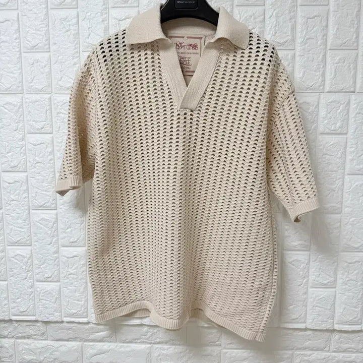 [BUNJANG] Wooyoungmi Open Collar Knit Beige Size 46 (100) / (새상품급)우영미 오픈카라 니트 46(100)