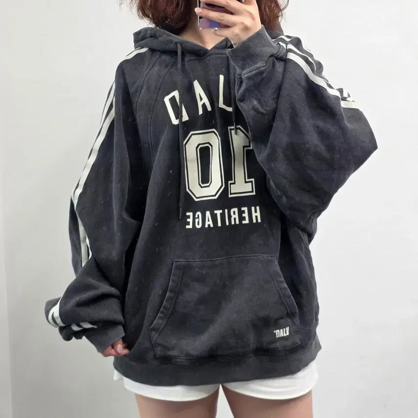 [BUNJANG] Dimitri Black VLAD Pigment Washed Hoodie Charcoal / [프립]3 size/디미트리블랙 VLAD 피그먼트 워싱 후드 맨투맨 차콜