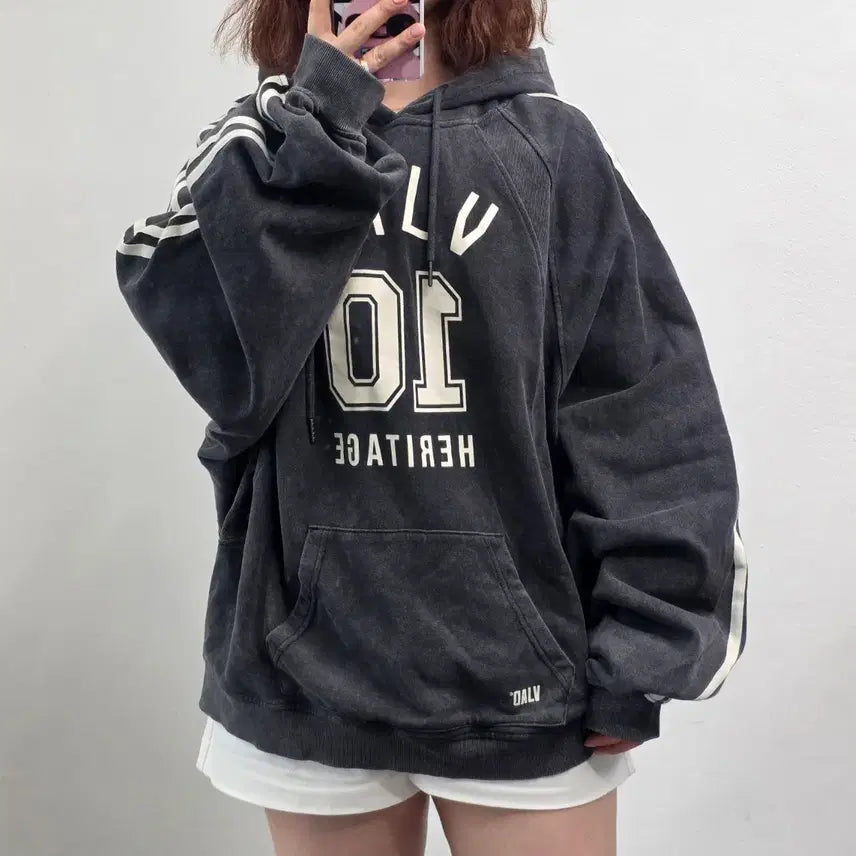 [BUNJANG] Dimitri Black VLAD Pigment Washed Hoodie Charcoal / [프립]3 size/디미트리블랙 VLAD 피그먼트 워싱 후드 맨투맨 차콜