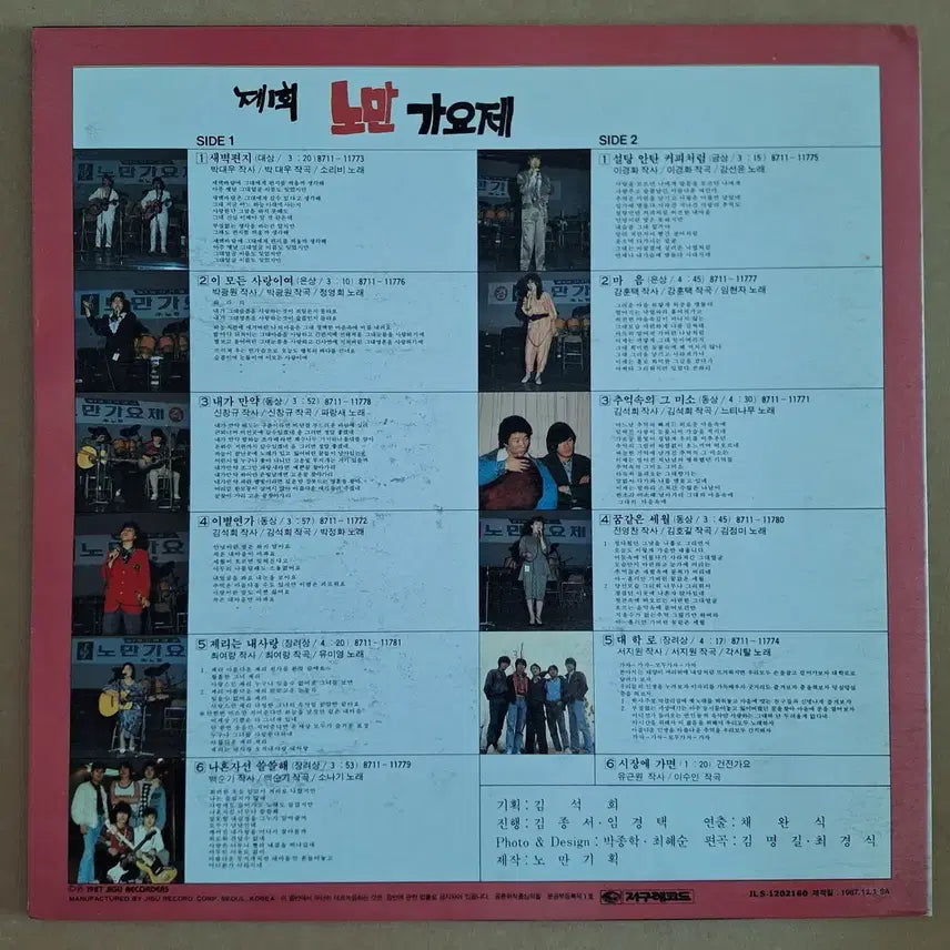 [BUNJANG] 1987 Nomun Music Festival LP - Rare Album / 제1회 노만가요제 LP/귀한음반