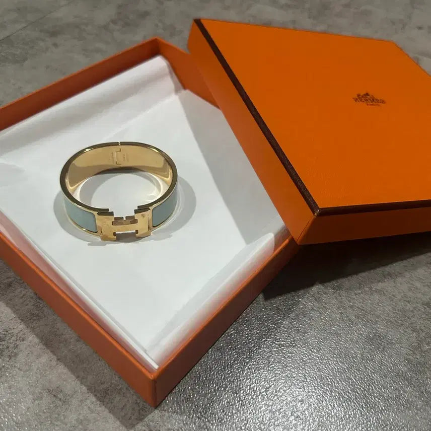 [BUNJANG] Hermes Clic H Bracelet PM Gold Mint / 에르메스 클릭아슈 팔찌 골드민트PM