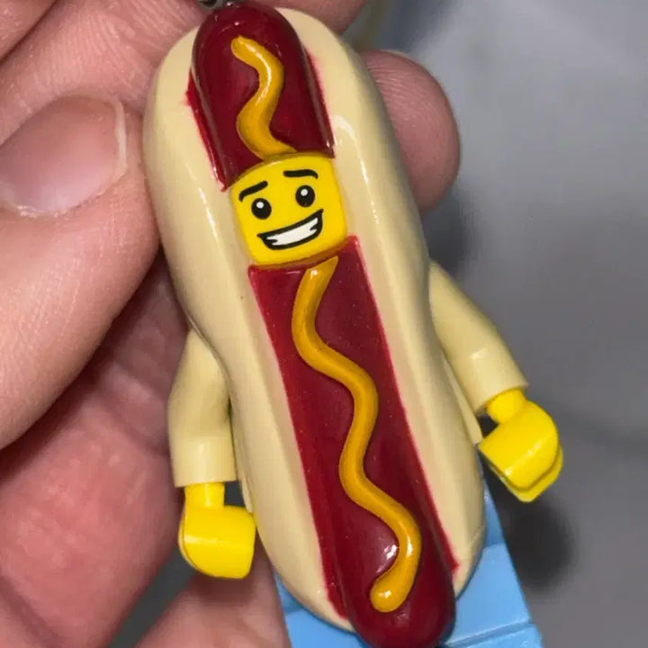 [BUNJANG] LEGO Hot Dog Man Minifigure Keychain (853571) / 레고 핫도그맨 미니피겨 열쇠고리(853571)