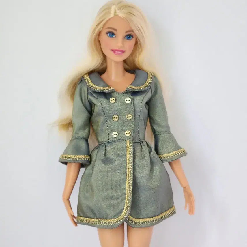 [BUNJANG] Barbie Doll Outfit Khaki Gold Jacket / 바비인형 의상