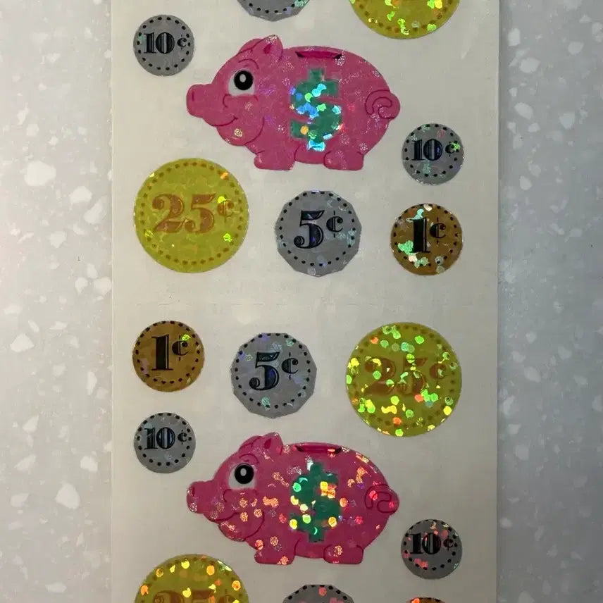 [BUNJANG] Sandy Lion Vintage Classic Sticker 2-Cut Set / 샌디라이온 빈티지 고전스티커 희귀제품 2컷