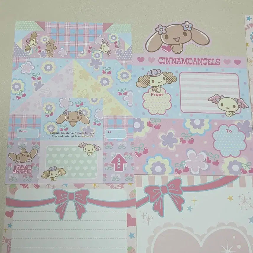 [BUNJANG] Tsujino Mizuki Cinnamon Angels Moka Memo Pad Split Set / 고전메모 츠지노조미키티 시나모엔젤스 모카 메모지 분철 고전지류