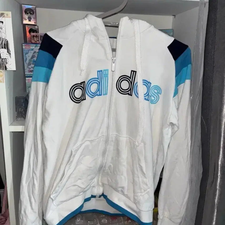 [BUNJANG] Adidas Vintage Jersey Sweatshirt / 아디다스 빈티지 져지 후집 하늘 소라 스포티 갸루 티셔츠 대장 y2k