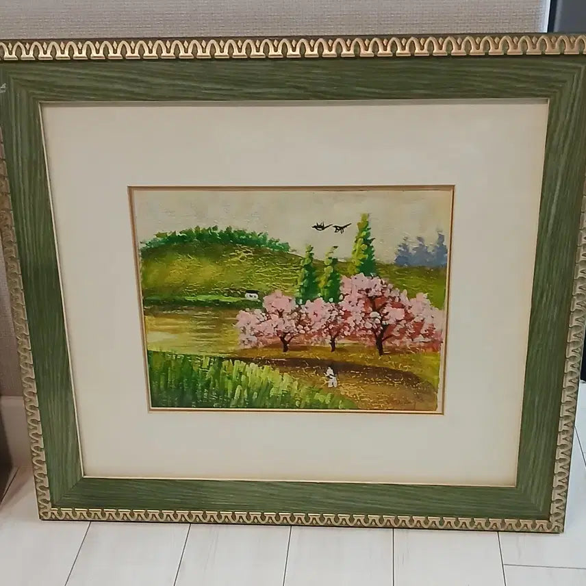 [BUNJANG] Oil Painting Framed Spring Landscape Artwork / 유화그림액자