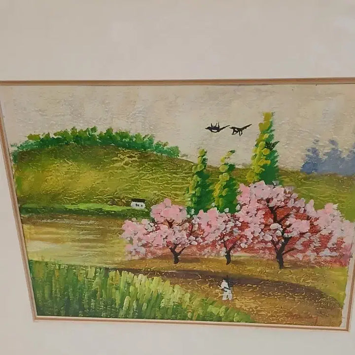 [BUNJANG] Oil Painting Framed Spring Landscape Artwork / 유화그림액자