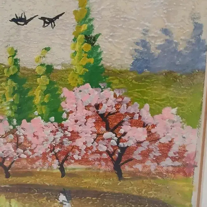 [BUNJANG] Oil Painting Framed Spring Landscape Artwork / 유화그림액자