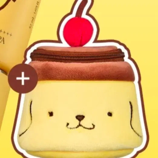 [BUNJANG] Atte Pompompurin Pouch + Keycap Keyring Set / 새상품:)아떼 폼폼푸린 파우치+키캡키링 세트
