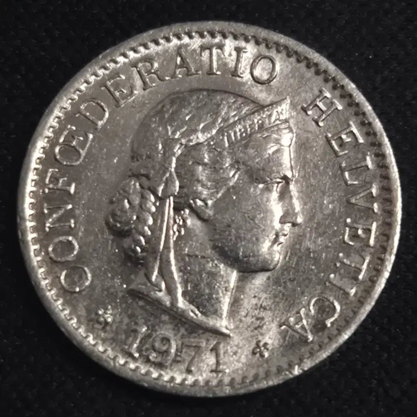 [BUNJANG] 1971 Switzerland 5 Rappen Coin / 1971년 스위스 5라펜 동전 EP3908