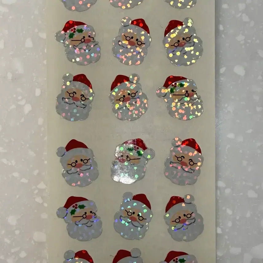 [BUNJANG] Sandy Lion Vintage Classic Sticker Set - Santa Face (2-Cut Unit) / 샌디라이온 빈티지 고전스티커 희귀제품 2컷