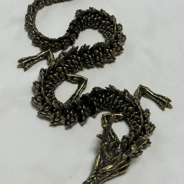 [BUNJANG] Brass Dragon Sculpture Ornament Keychain / 황동 용 활체 조각상 장식품 키링