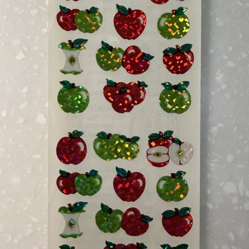 [BUNJANG] Sandy Lion Vintage Classic Sticker Apple (2-Cut Set) / 샌디라이온 빈티지 고전스티커 희귀제품 2컷